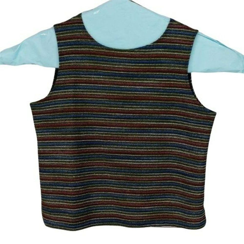 Vintage Jennifer Moore striped‎ XL skater Y2K millenium tank top